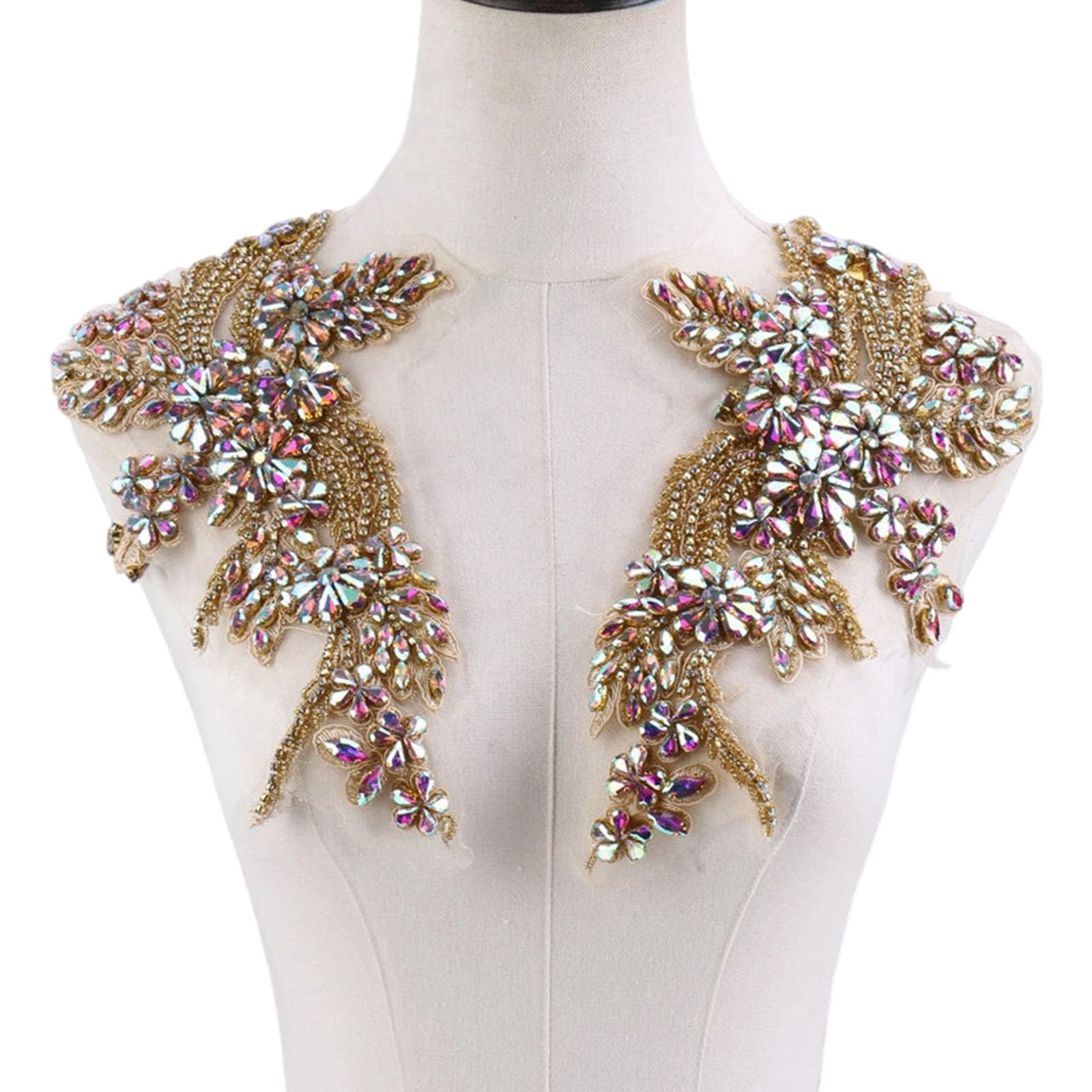 our fave Shoulder Embellishment with Crystals for Garments and Handcrafted Trim Applique Flower