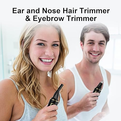 Miniatura 7 de Recortadores de pelo de oreja y nariz para hombres recargables, USB-C eléctrico profesional para cejas para hombres, 2 en 1, impermeable,