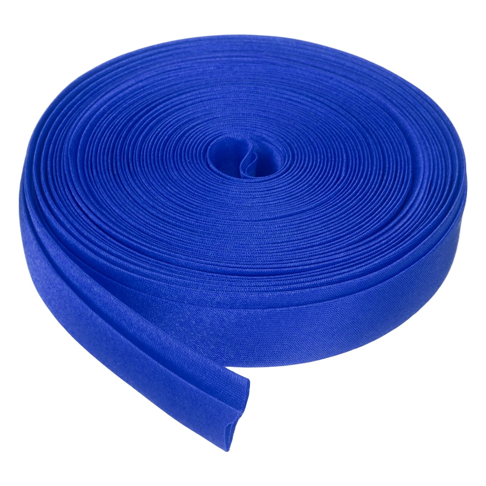 sourcing map Double Fold Bias Tape for Sewing, 5/8 Inch x 5.5 Yards Satin Bias Binding Tape Continuous Bulk for Quilting Blanket Binding Seaming Hemming Fabric Piping DIY Craft, Dark Blue