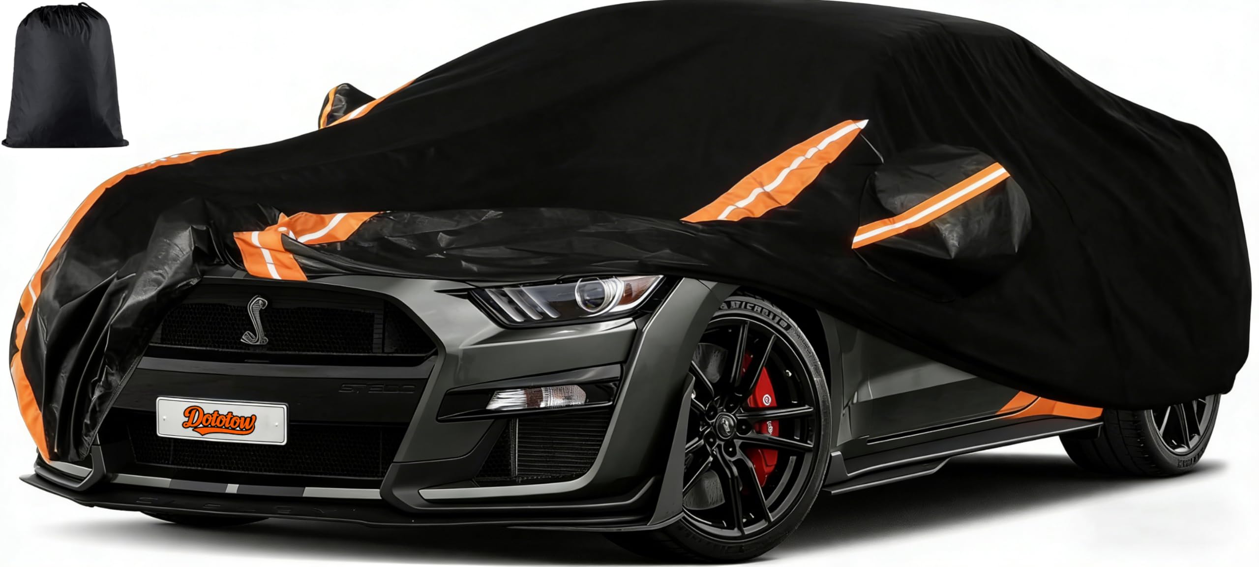 Car Cover Custom Fit for Ford Mustang/Shelby (1964-2025) | 10-Layer Outdoor Waterproof All Weather Heavy Duty Car Cover | Sun, Rain, UV, Dust, and Snow Protection - Zipper Door &amp; Storage Bag
