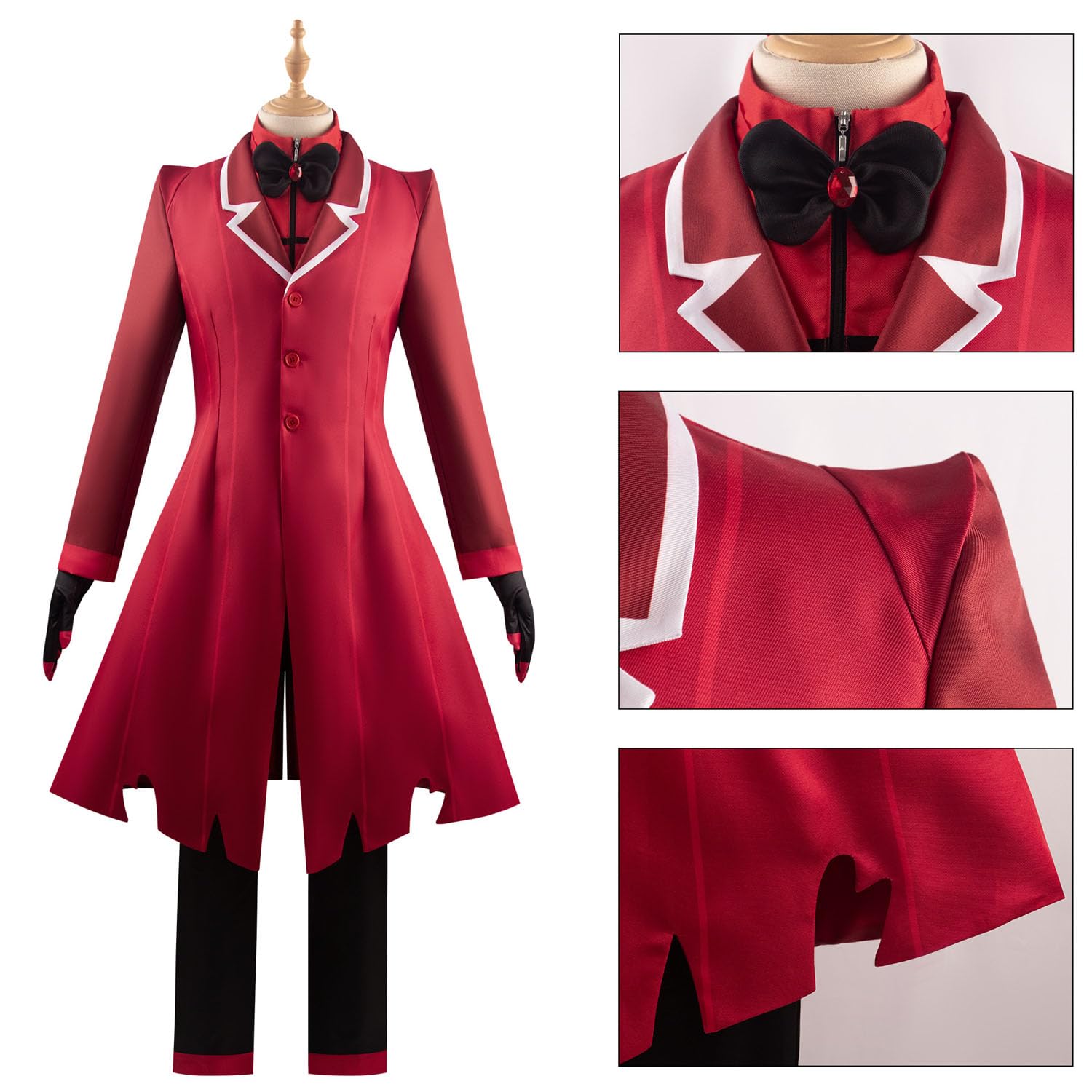 Cravatta Anime Cosplay Con Stampa Nuvole Rosse - Unisex Adulti In Poliestere - Per Halloween E Feste - Foto 6
