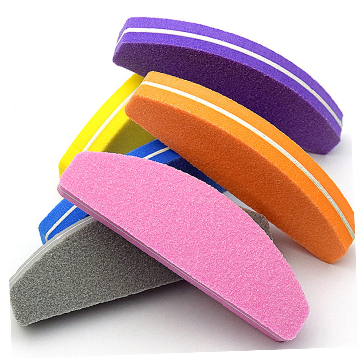 PLAFOPE 20pcs Mini Sponge Nail File Set Boards for Natural Nails Home Salon Use