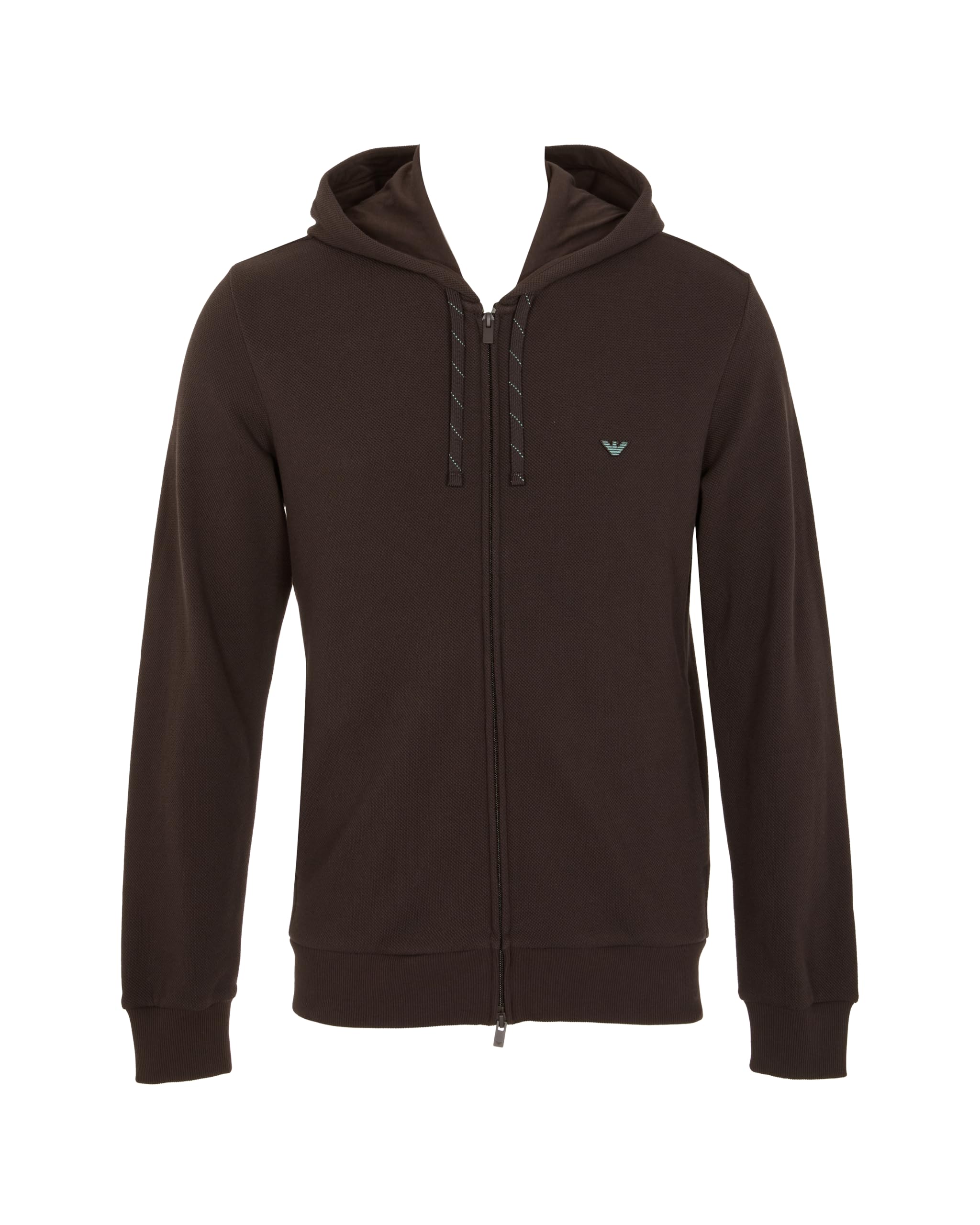 Emporio Armani Herren Braun -Sweatshirt Mit Kapuze Und Durchgehendem Reißverschluss, Größe M, M