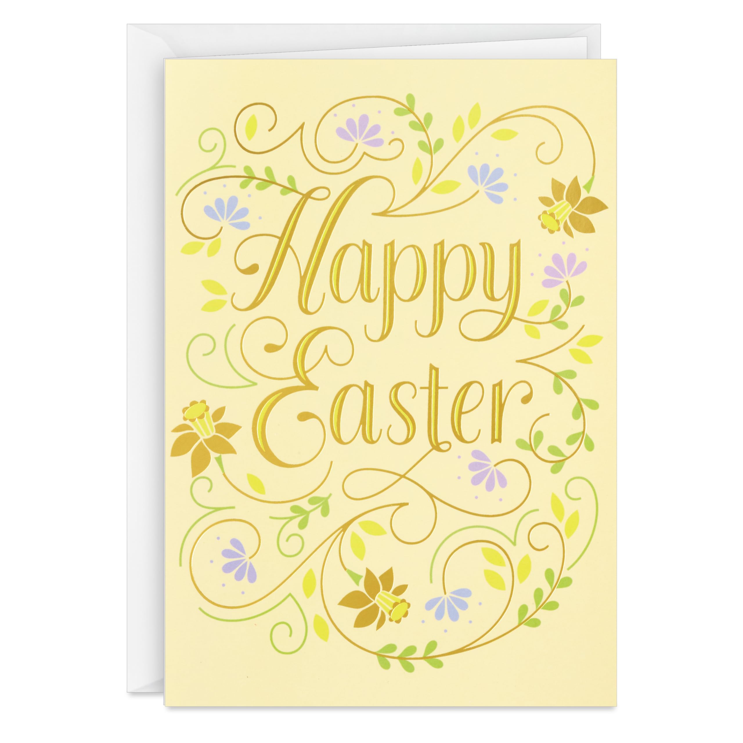 Hallmark Vintage Easter Cards, Pastel Yellow (40 Cards with Envelopes)