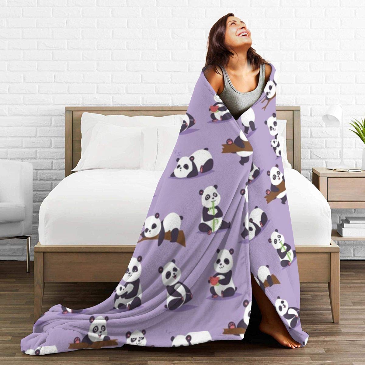 Coperta a fungo, morbida coperta in pile di flanella di peluche, per ragazzi e ragazze, leggera, accogliente, simpatica pianta dei cartoni animati, regalo per gli amanti dei funghi, 127 x 152,4 cm