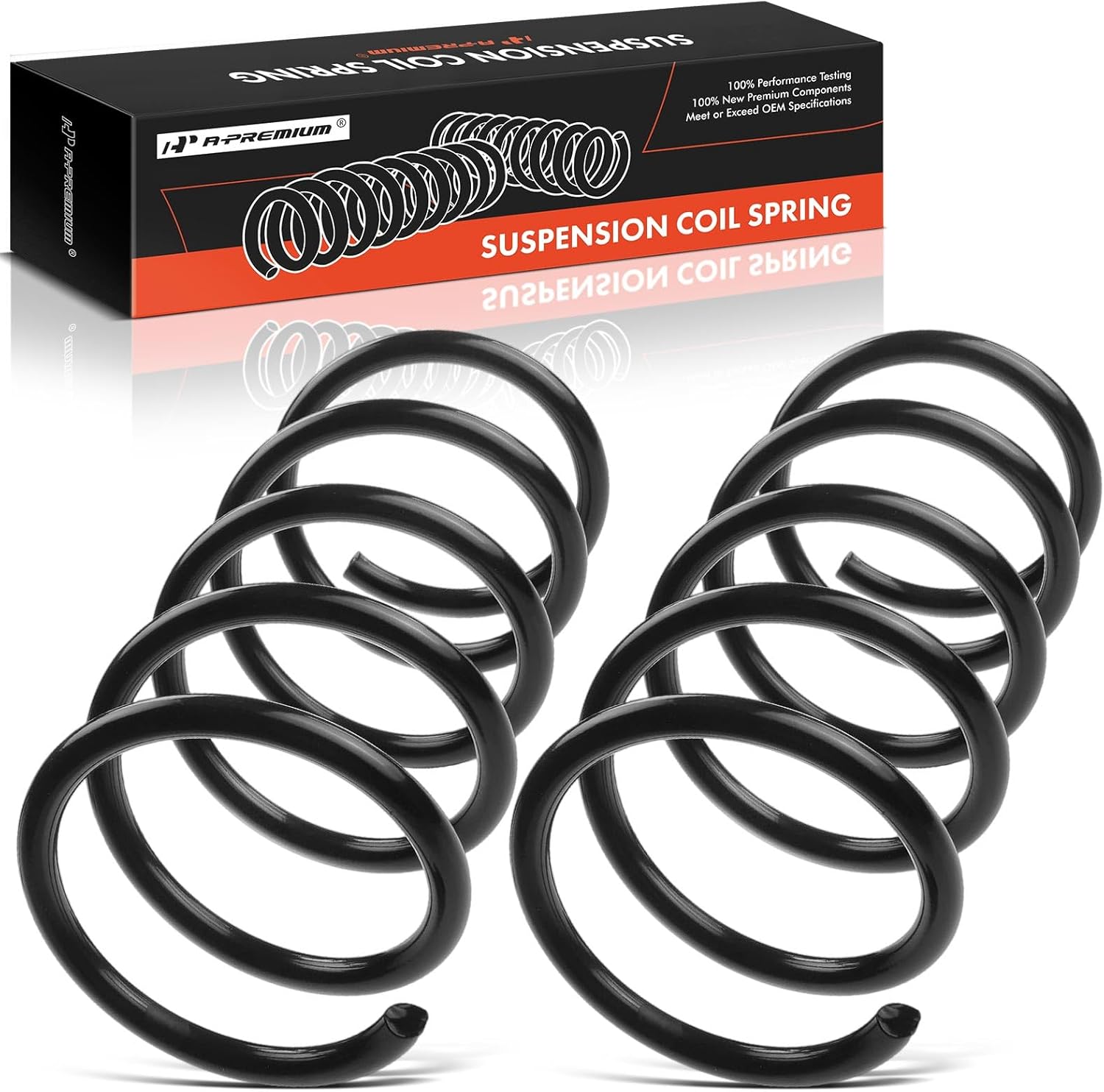 A-Premium Rear Coil Springs Compatible with Volvo V70 1999-2004, Driver and Passenger Side, 2-Pack