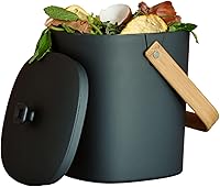 Vista 35 de Bamboozle Countertop Compost Bin Kitchen 1 Gallon Odorless Composting Bin with Filters Indoor Compost Bin with Lid Plant Based Kitchen