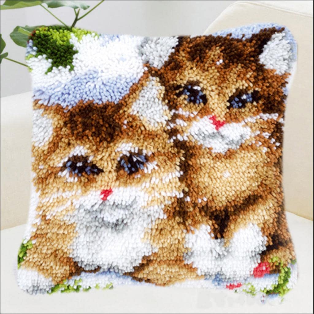 1 Set DIY Latch Hook Kits with Animals Pattern for Cross Stitch Lovers Zd1103Crafts|Needlecrafts & Yarn|Rug Making|Latch Hooking|Latch Hooking Kits-image-20