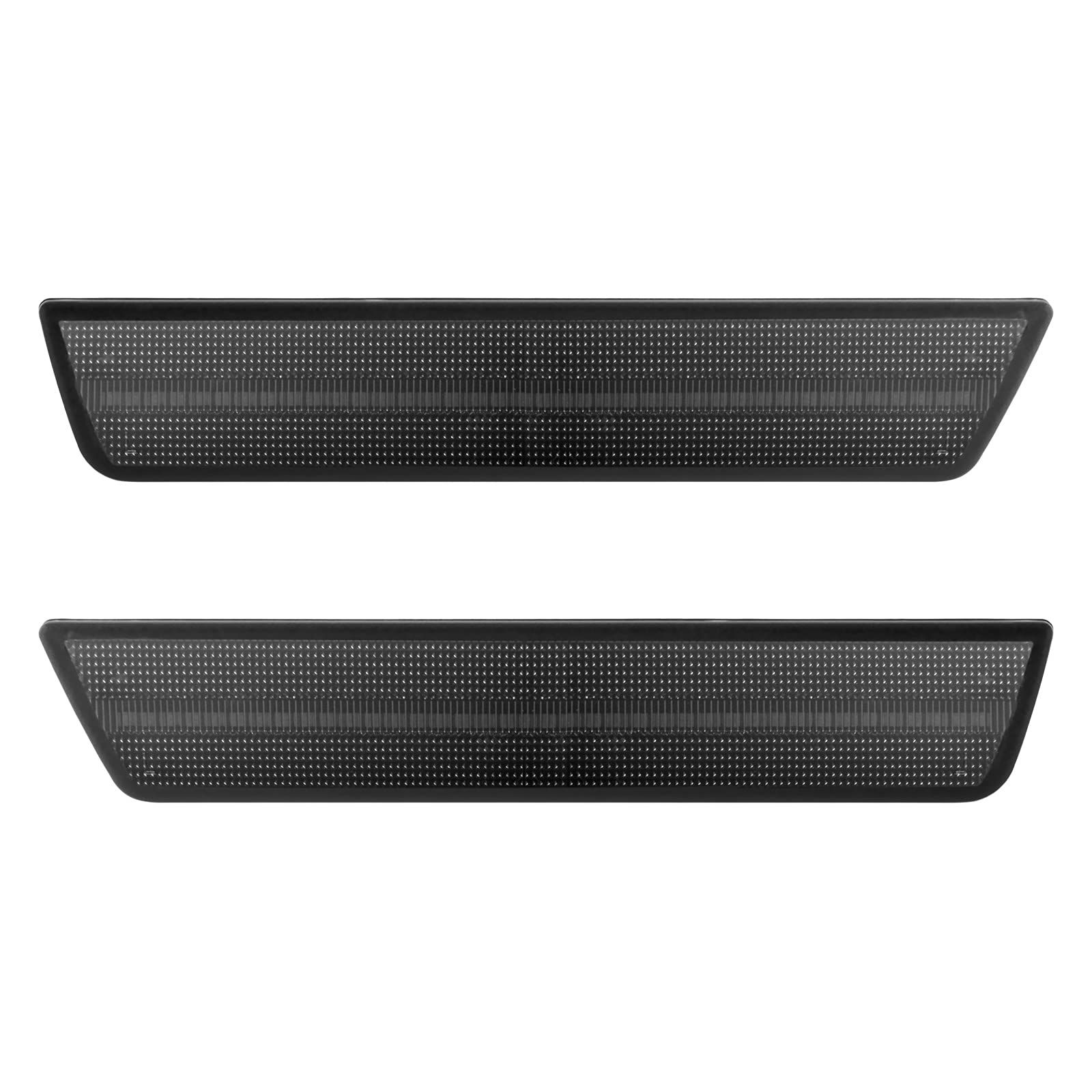 LDETXY Rear Bumper Side Marker Light Lamps Kit for Dodge Challenger 2008-2014 & for Charger 2011-2014, Smoked Lens Red Full LED Replace OEM Back Sidemarker Lamps Lights, 2PCS