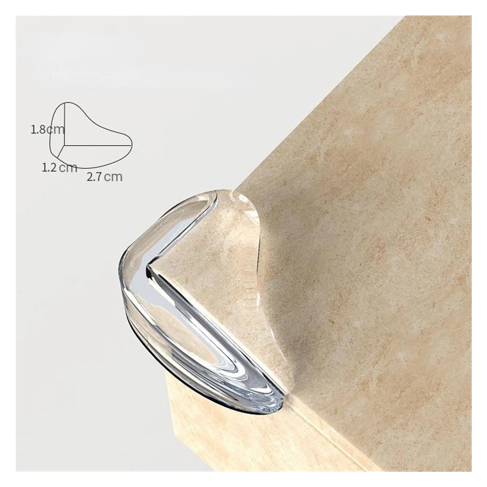 Protectores de Esquinas para mesas, Seguridad Infantil, 1 Unidad, diseño de Gota de Agua, Almohadillas Protectoras de Arco Suave y Transparente para Muebles, protección anticolisión.