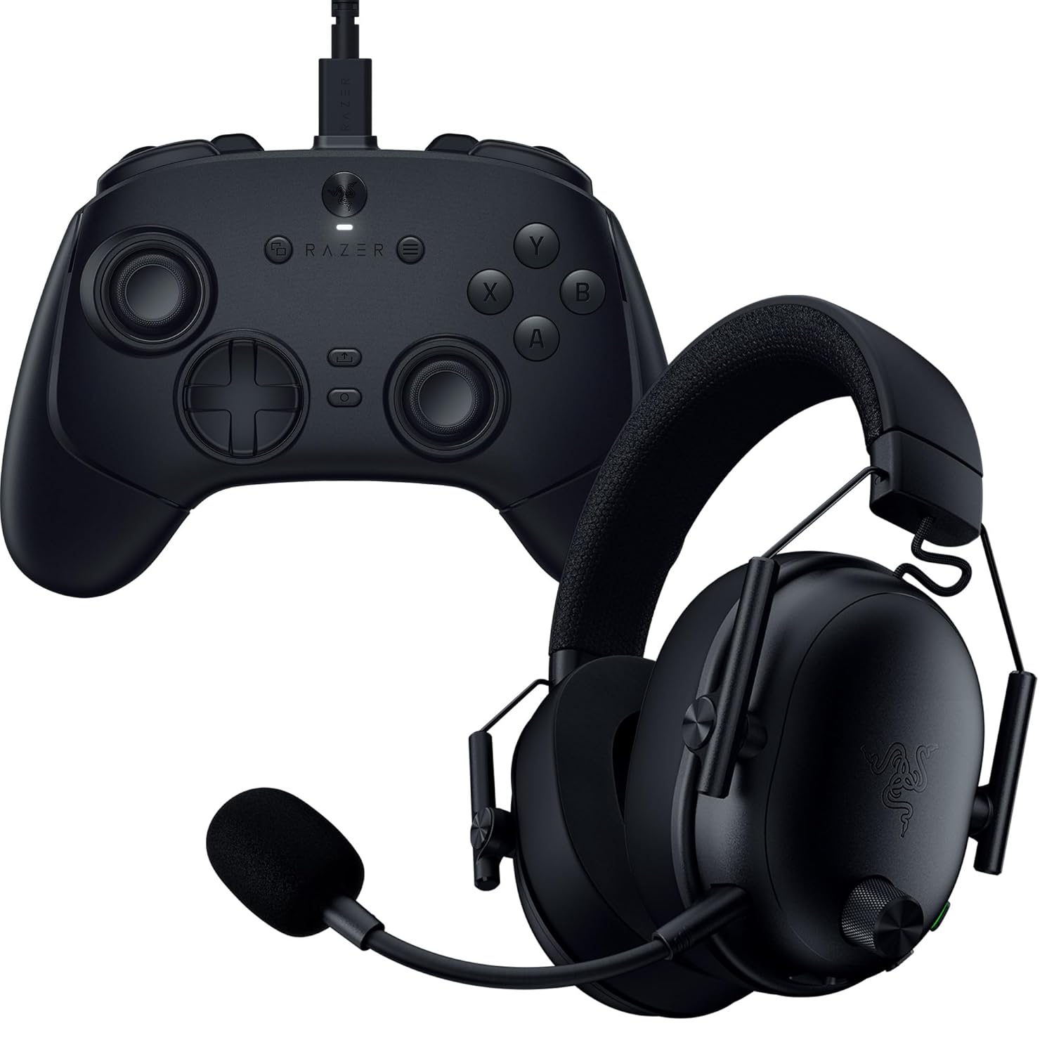 Razer PC Bundle: Wolverine V3 Tournament Edition 8K Wired Gaming Controller + BlackShark V3 X HyperSpeed Wireless Gaming Headset: Black