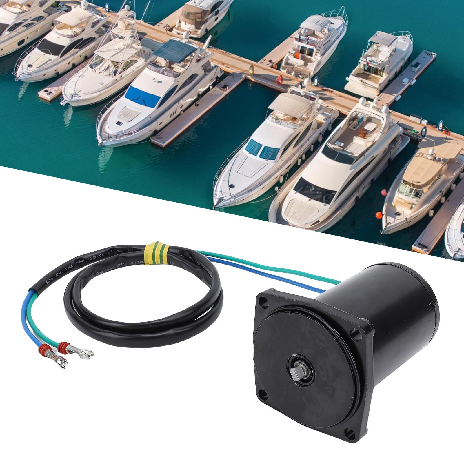 Motor de Garniture Inclinable 12V Réversible Grande Torsion Fast Start 5005831 Remplacement pour Evinrude Outboard 25 à 60 Ch