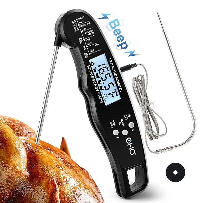 Buy EHO Digital Instant Read Meat Thermometer, Long Range Dual Probe