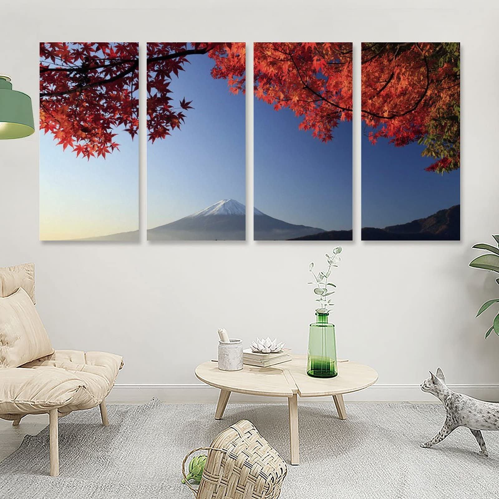 Amazon.co.jp: 壁絵 日本の山 紅葉したの富士山 インテリア 自然