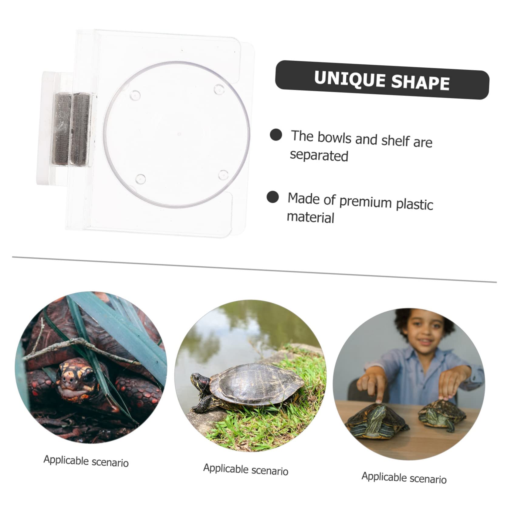 SUPVOX 5 Piezas Cuenca de Alimentos terrario de Reptiles Comida de Lagarto tazón de Tortuga geco Sorprendente Sorpresa Comedero para Reptiles Cuenco Colgante el plastico