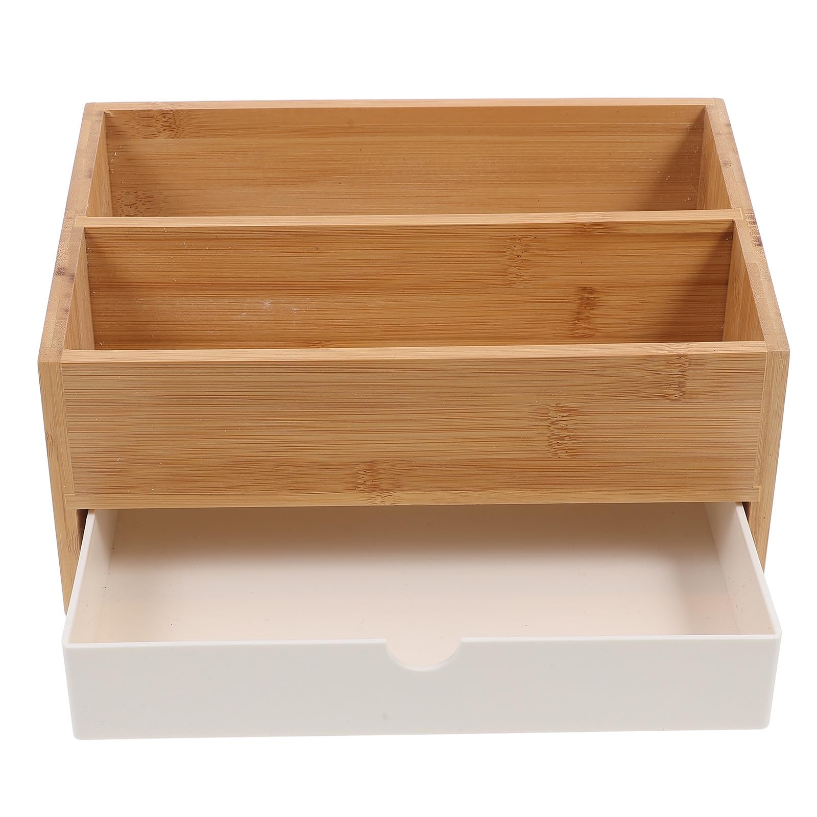 ERINGOGO Schreibtisch Organizer aus Bambus mit Schublade, Aufbewahrungsbox