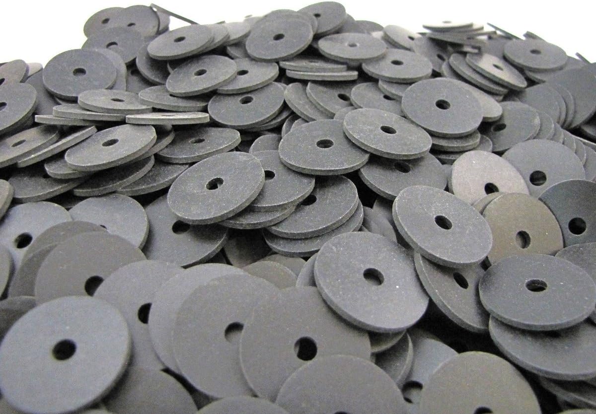 (300) Endeavor Series Neoprene Rubber Fender Washers - 1 OD x 3/16 ID x 1/16 Thickness 60 Duro Shore A Hardness