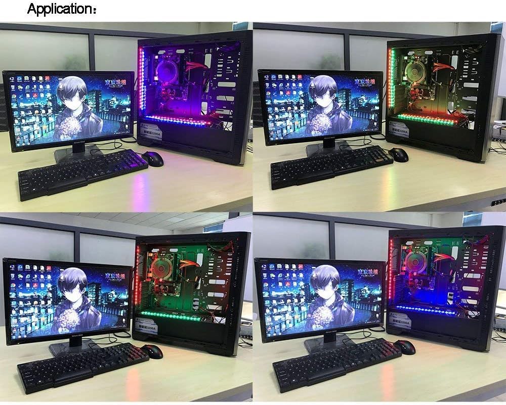 MIWATT PC Bande D'éclairage D'ordinateur Bleu LED Flexible