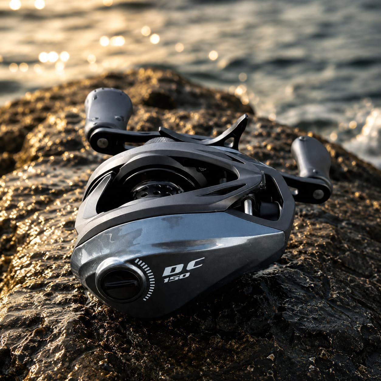 DC Baitcasting Reel, Digital Control Anti-Backlash, 7. 1:1 Gear Ratio, 6+1 Bearings, Ultralight for Bass Freshwater