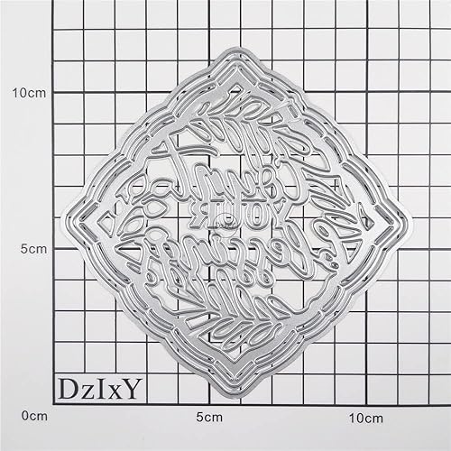 Miniatura 3 de DzIxY Juego de troqueles de corte de metal con hojas cuadradas de sombra para hacer tarjetas, juegos de troqueles de papel para grabar, plantillas