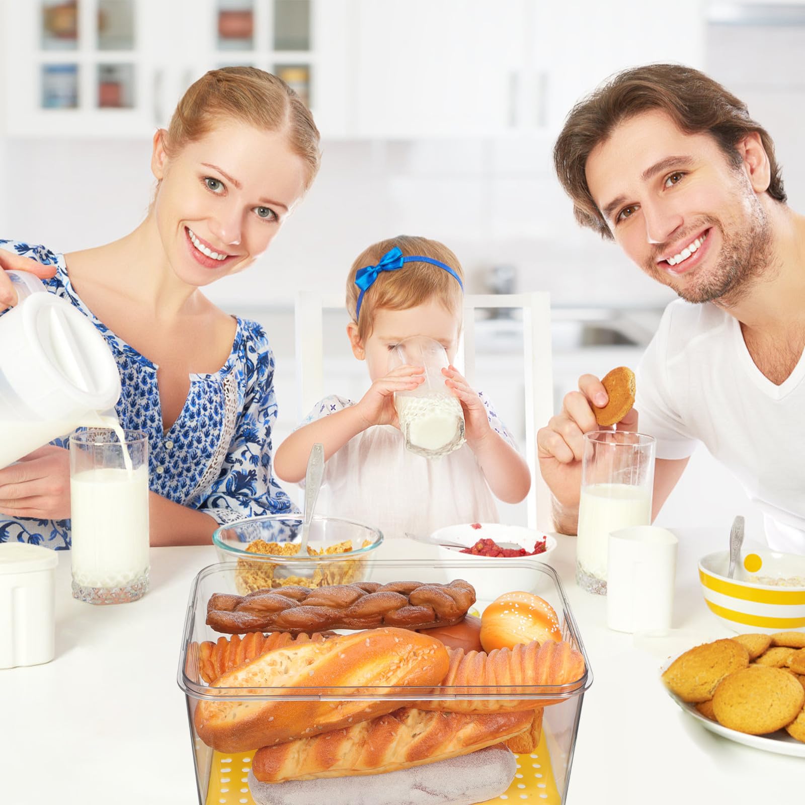 Hemobllo Contenedor Organizador de Alimentos para Refrigerador, Grande