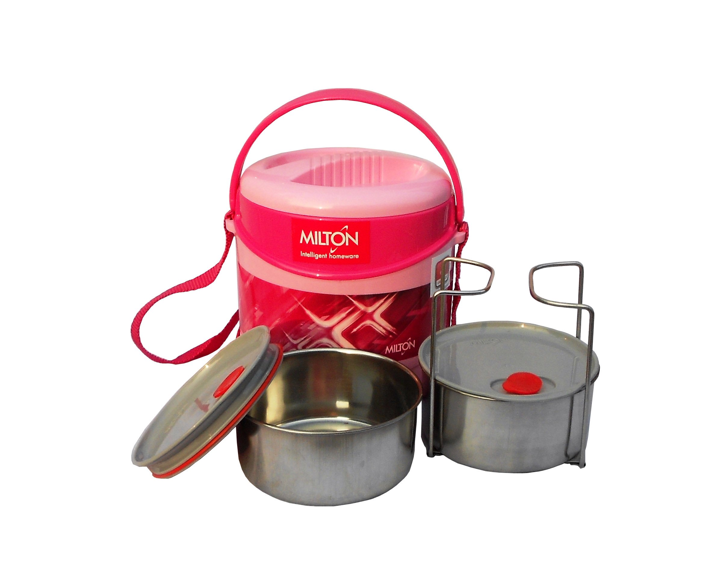 Milton Econa Deluxe Inner Stainless Steel Tiffin Box Pink