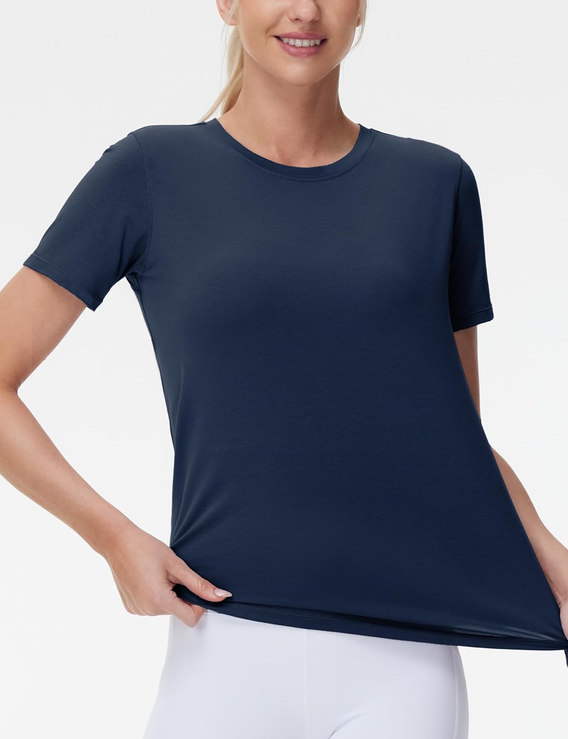 THE GYM PEOPLE Women's Workout Short Sleeve Breathable T-Shirts Athletic Yoga Tee Tops - Image 5