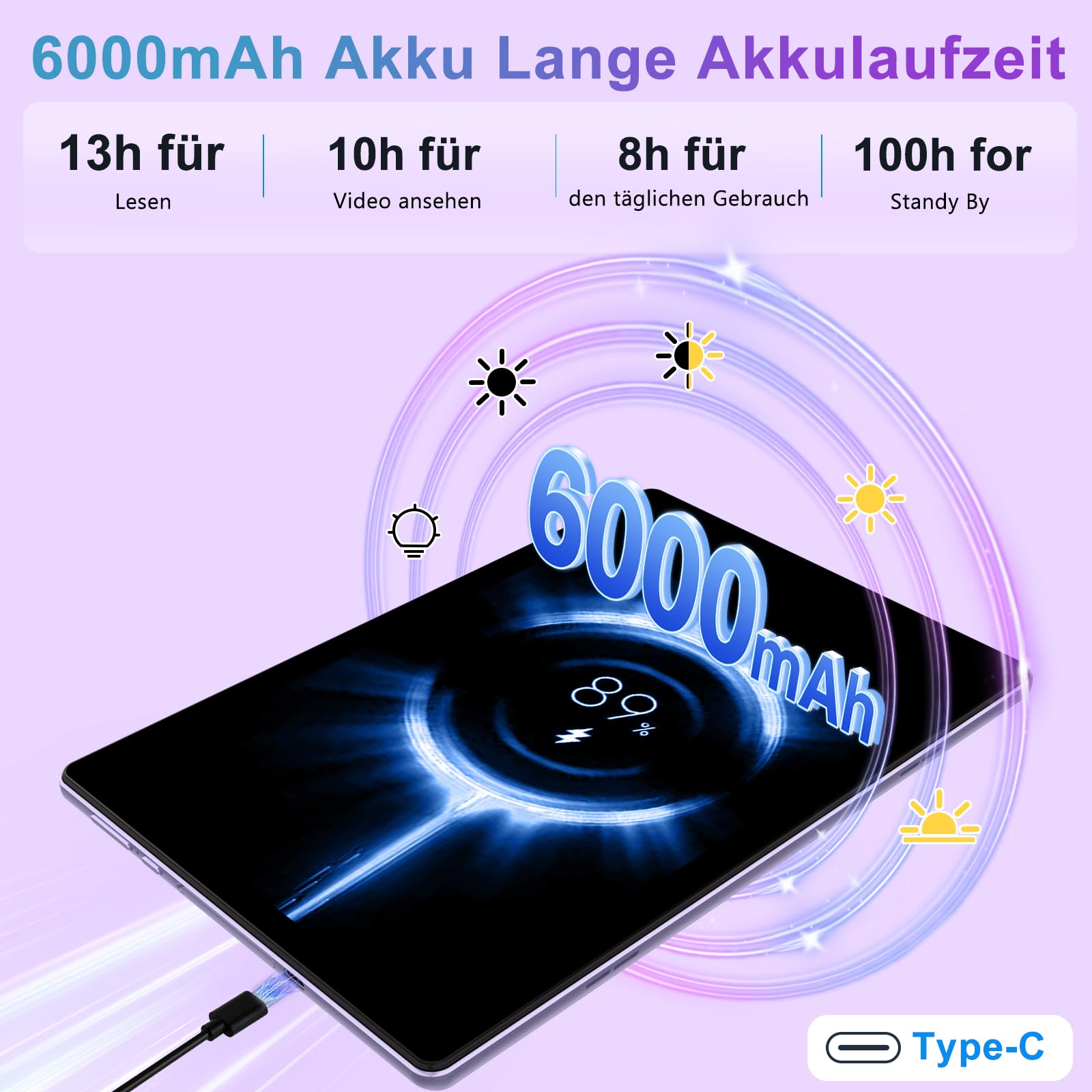 Tablet Android 10.1 con Teclado y Ratón, 20GB+128GB, Octa-Core