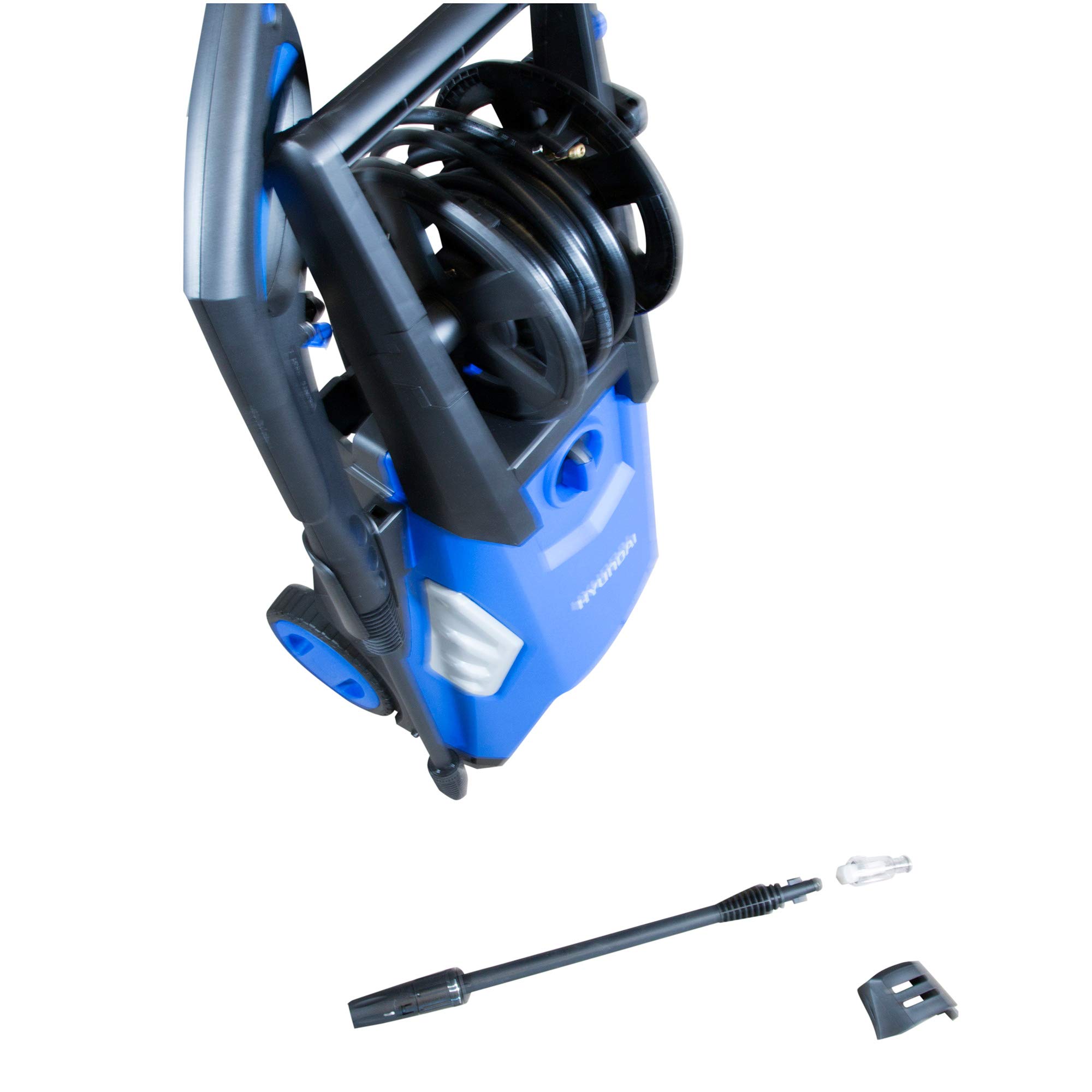 Hyundai Hidrolimpiadora Eléctrica 130 Bar Potente para Limpieza Exterior y Hogar - Limpiadora a Presión Compacta con Lanza Turbo y Detergente - Hidrolavadora Fácil de Usar Serie Hobby