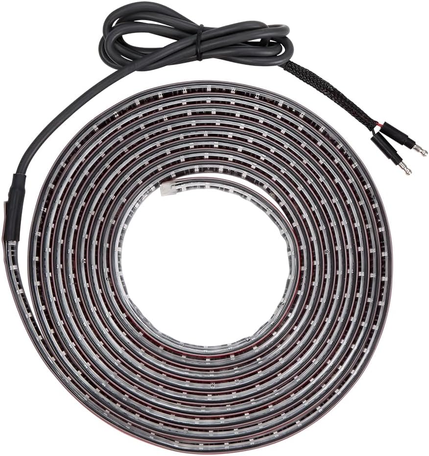 Maxxima 196” Red PVC Flexible Adhesive Strip Light, Commercial Grade Truck Light, Third Brake Light or Clearance Marker for Tankers, Ring of Safety for Trailers, 3M Double Stick Tape, 12.8VDC, 2.3A