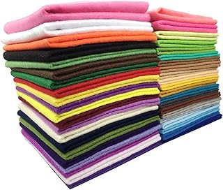 Misscrafts 42pcs 12"X12" 1.5mm Thick Soft Felt Nonwoven Fabric Sheet Pack DIY Craft Patchwork Sewing Squares Assorted Colo...