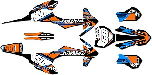 Miniatura 11 de Kit de gráficos para KTM Electric Mini SX E5 y Mini SX E3 (2020-2023) Rugged Series Magenta de 21 mil, kit de calcomanías gráficas de carreras