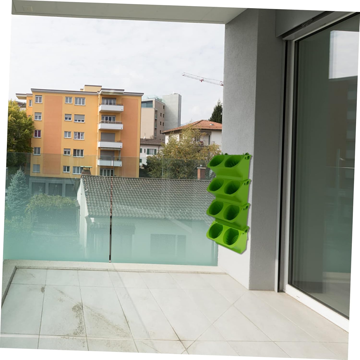 HANABASS 4Pcs Self Watering Flower Pot Wall Planter for Indoor Plants Succulents and Flowers with Drainage Easy to Hang Fences and Walls