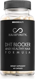 Hairfinity DHT Blocker and Healthy Hair Formula - Growth Supplement with Saw Palmetto, Biotin, and Vitamins to Stop Hair Loss and Regrow Hair - Vegan (60 Veggie-Capsules)