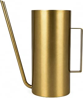 Stainless Steel Plant Watering Can 50oz/1.5L Indoor Modern with Long Spout, Garden Irrigation Metal Tool for House Potted Plants Bonsai Flower Decorative, Gold Color