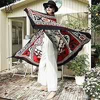 Vista 52 de DANA XU Manta de pashmina extragrande 100% de lana merina, bufanda de viaje, bufanda de cachemira para mujer, otoño e invierno, chal de gran