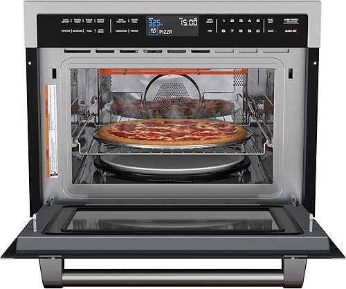Miniatura 3 de KoolMore Reserve 24 pulgadas 1.6 pies cúbicos Horno microondas de convección integrado con 10 niveles de potencia, cocinado por sensor, hornear,