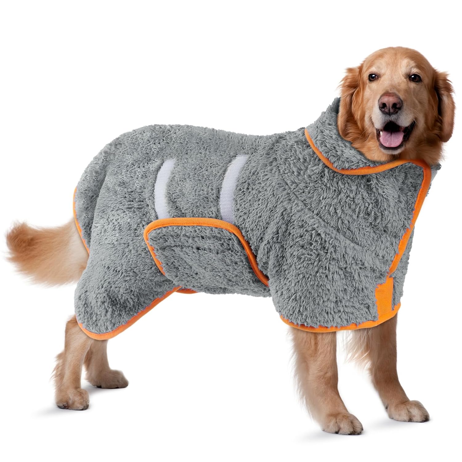 Bienbee Dog Bathrobe, Quick Drying Super Absorbent Pet Robes for Small Medium Large Dogs, Drying Coat for After Bath & Swim, Warm & Cozy Dogs Towels, Dog Puppy Bath Supplies,...