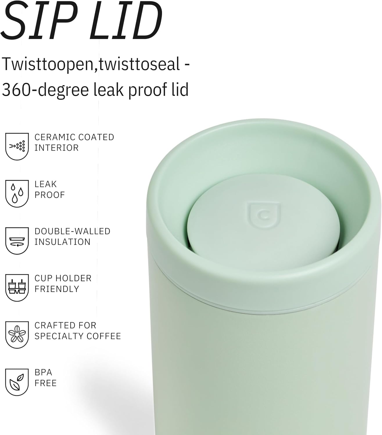 Created Co. Nomad Sip Tumbler – Large 16oz | Leak-Proof Insulated Coffee Travel Mug with Ceramic-Coated Interior & 360° Sip Lid – Reusable Hot & Cold Drink Cup - Terracotta - Image 3