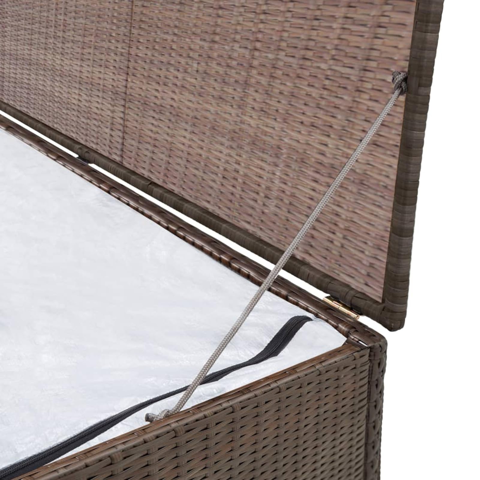 ShGaxin Schowek ogród, Arcon na zewnątrz, Baul Garden Storage, Baul Garden, skrzynia ogrodowa zewnętrzna, polirattan, brązowy 120x50x60 cm
