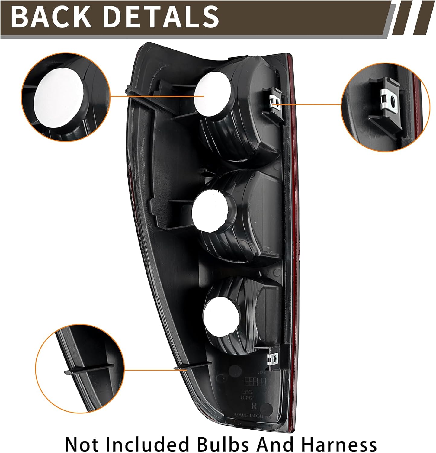 Tail Lights Compatible with Chevrolet Chevy Colorado GMC Canyon 2004-2012 Rear Brake Lamps Smoke Red Lens without Halogen Bulb Replace# GM2800164 19417444 20825943