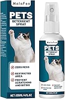 MalaFox Natural Cat Deterrent Spray - Alcohol-Free Repellent Stops Scratching on Furniture, Sofas, Rugs, Curtains & Plants - Safe for Cats & Kittens Indoor/Outdoor