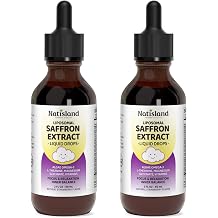 Liposomal Saffron Drops for Kids, Organic Saffron Extract Supplements with Holy Basil, Rosemary for Focus, Attention & Brain Support, Vegan, Alcohol-Free, Strawberry Flavor, 4 FL OZ