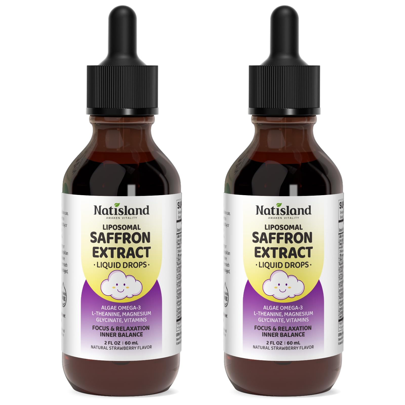 Liposomal Saffron Drops for Kids, Organic Saffron Extract Supplements with Holy Basil, Rosemary for Focus, Attention & Brain Support, Vegan, Alcohol-Free, Strawberry Flavor, 2 FL OZ — Amazon image 10
