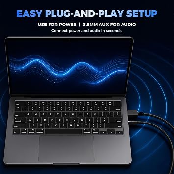 ROSON Computer Speakers for Desktop PC, Gaming Speaker with Volume Control