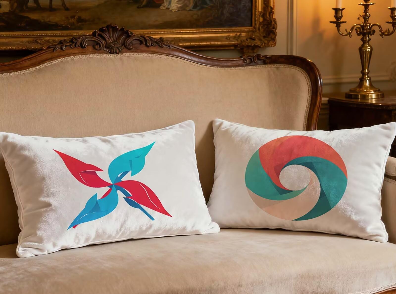 Taie oreiller 70x90cm blanc velours lot de 2 coussin scandinave rectangulaire deco maison salon