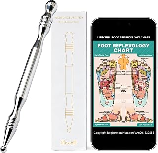 lifechill Stainless Steel Acupuncture Pen, TMJ Relief Products Jaw, Acupressure Pen, Trigger Point Massage Tool for Reflexology, Fascia Release Tools, Pressure Point Massage Tool for Deep Tissue