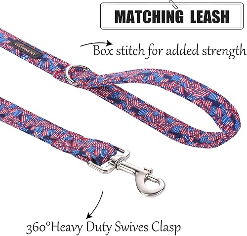 Miniatura 2 de ARING PET Correa de otoño para perro, lindas correas de rugby de hoja de arce a juego, correa de algodón hecha a mano para perros y gatos pequeños,