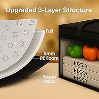 Vista 235 de Bodaon Paquete de 1 bolsas de compras reutilizables aisladas, bolsa enfriadora de picnic XL con cremallera superior para frío, bolsa aislada