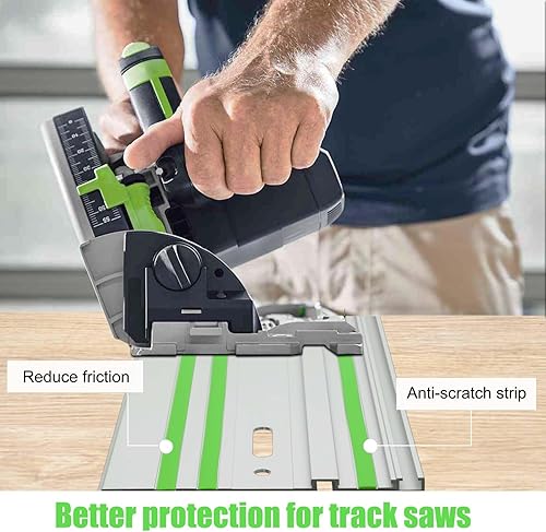 Miniatura 4 de Riel guía de repuesto Festool FS-14002 de 55 pulgadas, riel de guía de aluminio para Festool TS-55TS-75 (0.055 in), riel guía de sierra circular de